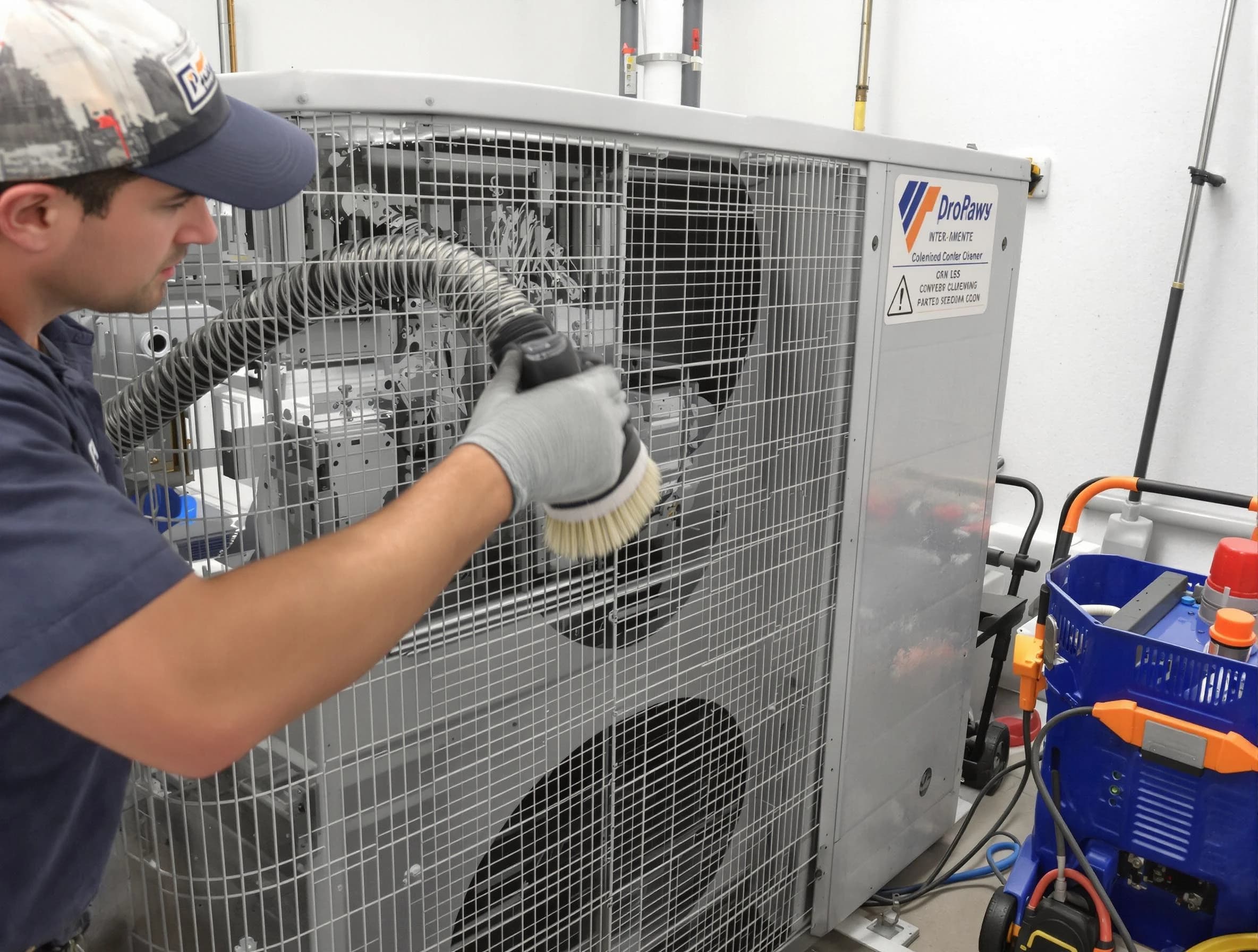 Plum Air Duct Cleaning specialist performing precision AC coil cleaning for improved system performance in Plum