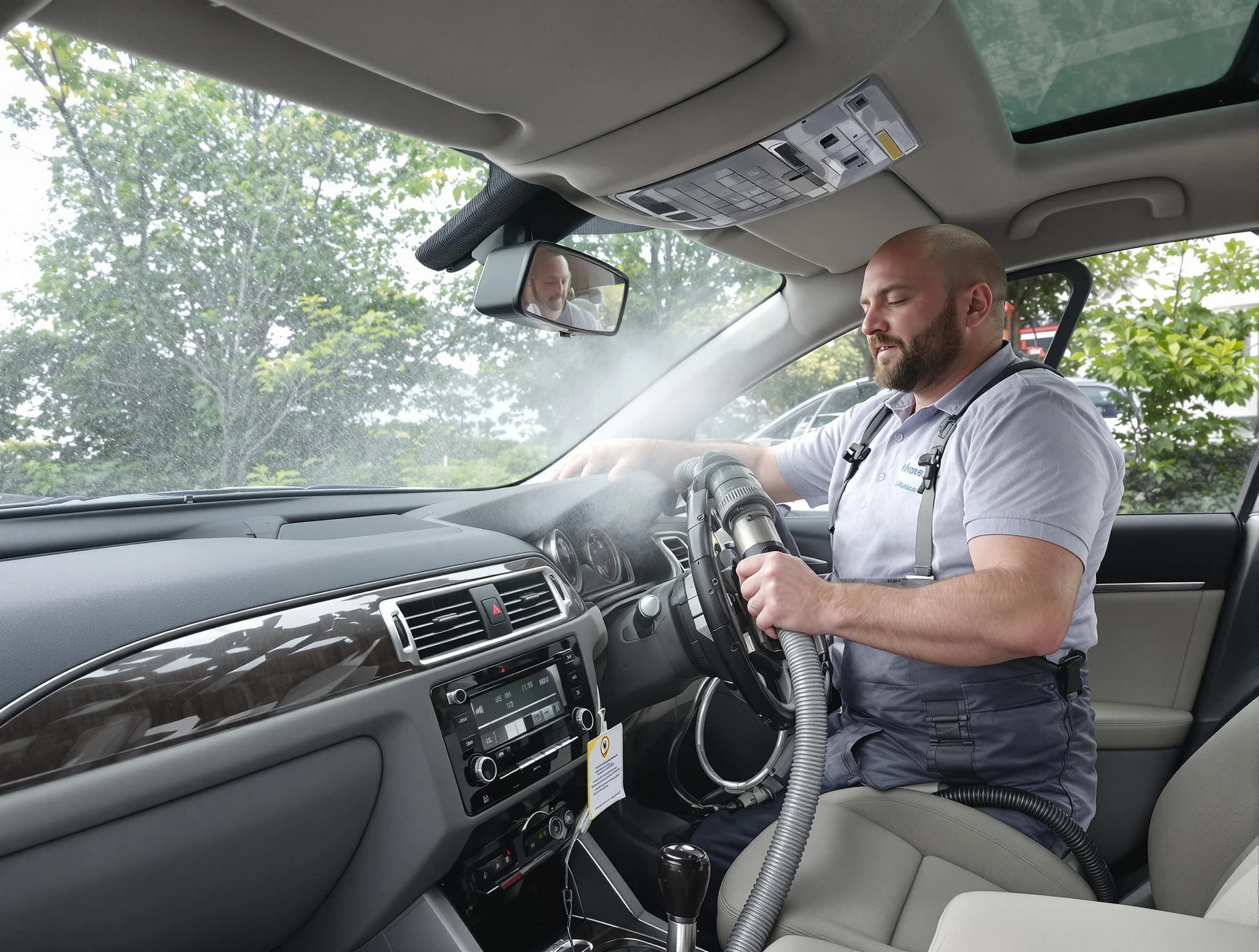 Plum Air Duct Cleaning specialist performing professional car duct cleaning in Plum