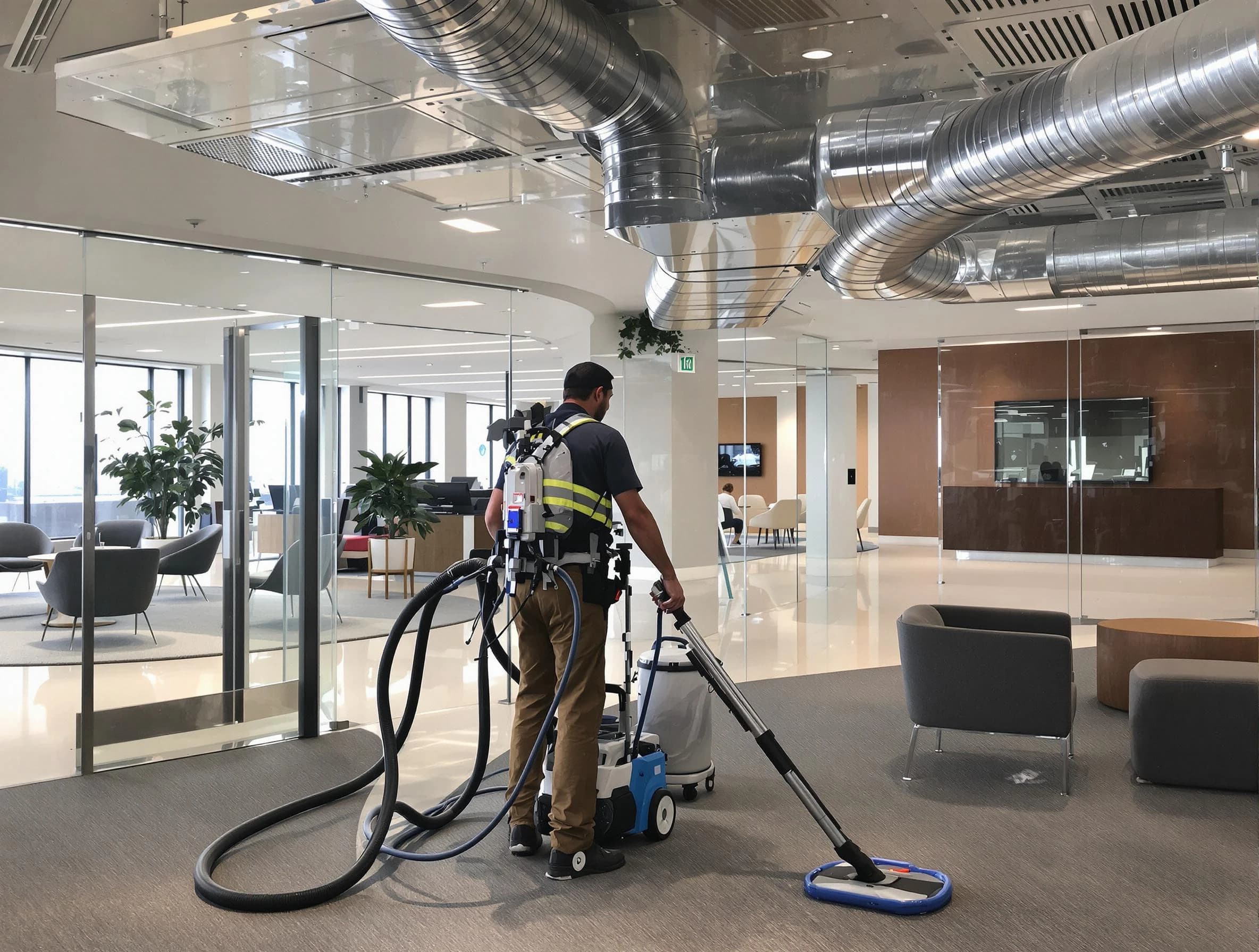 Commercial duct cleaning service by Plum Air Duct Cleaning in Plum