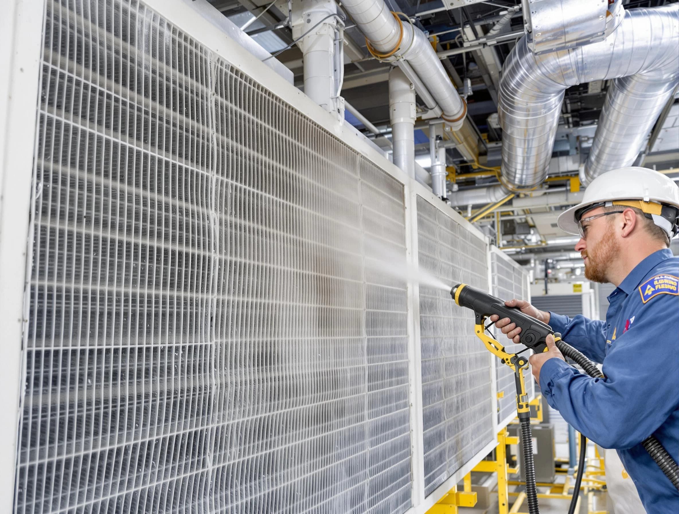 Professional commercial coil cleaning by Plum Air Duct Cleaning in Plum