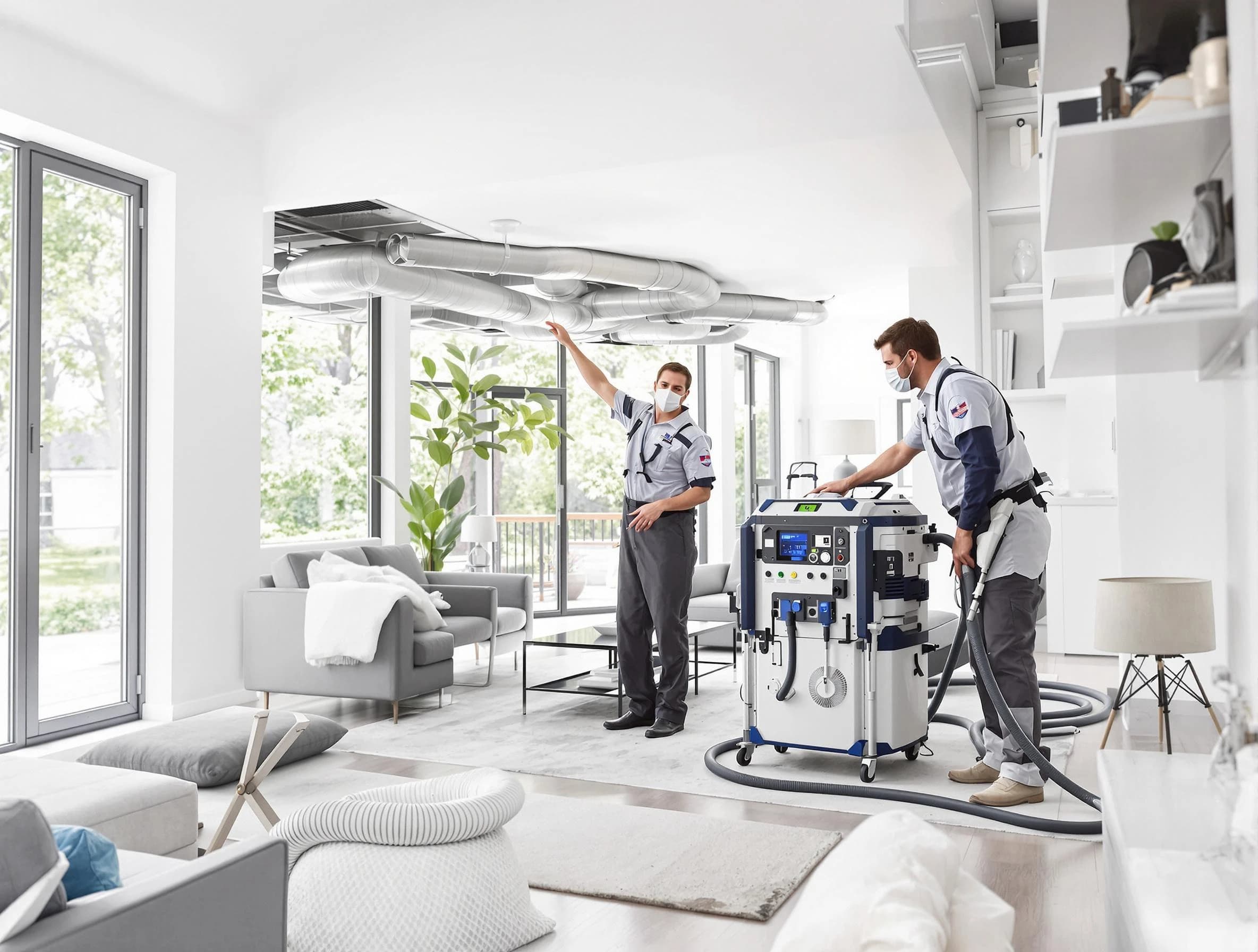 Plum Air Duct Cleaning professional conducting pure air duct cleaning with state-of-the-art equipment in Plum