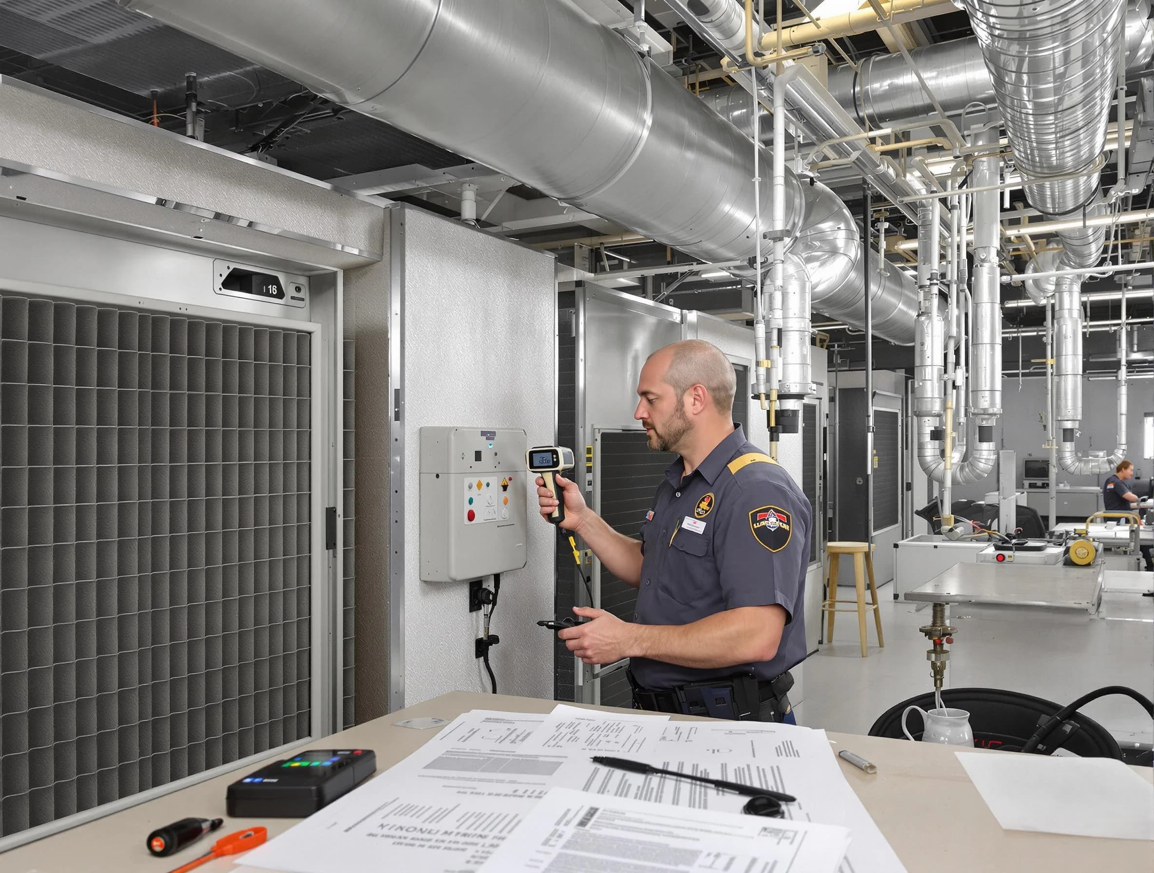 Professional filter system inspection by Plum Air Duct Cleaning in Plum